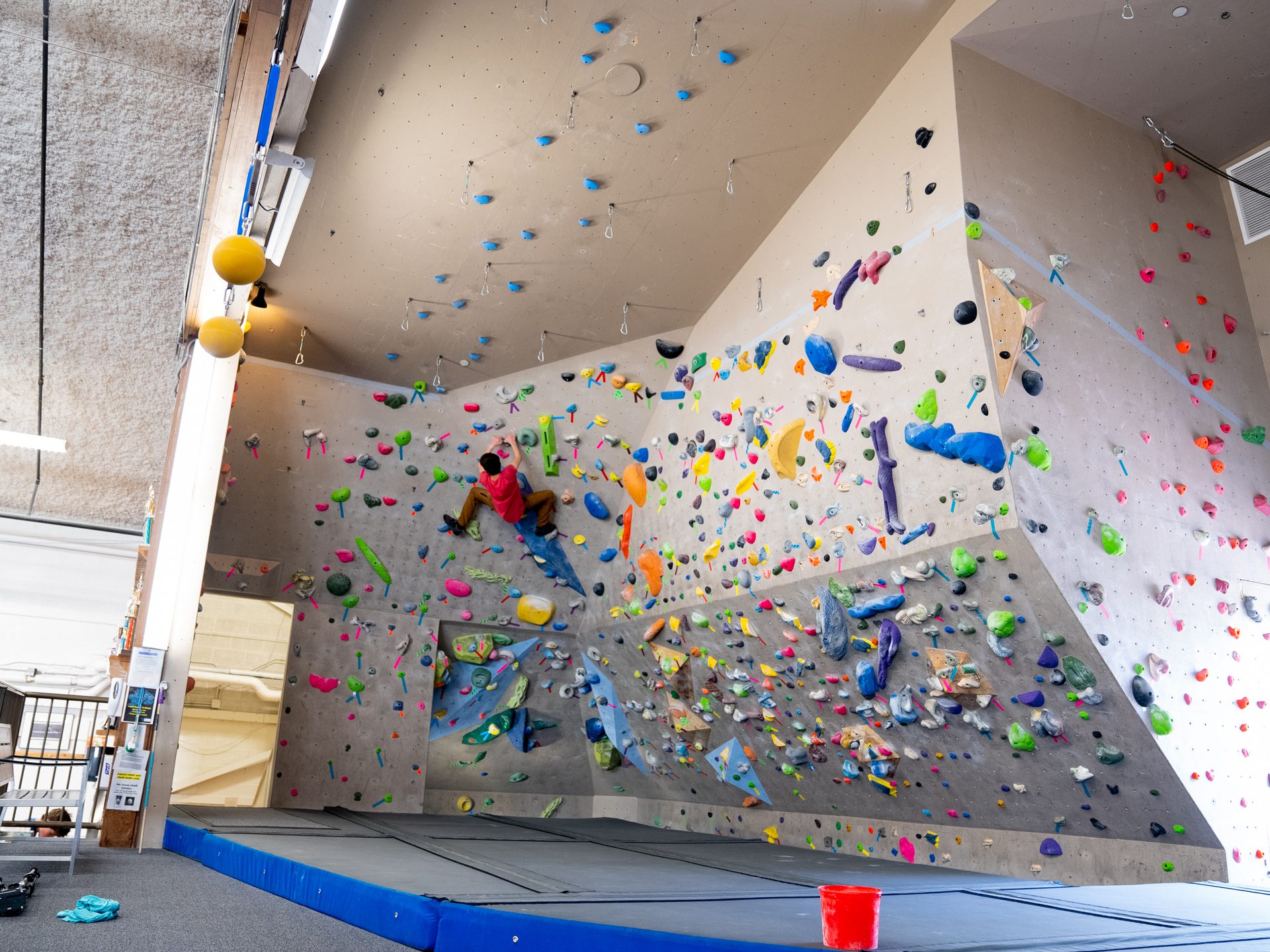 red brick climbing wall 2023